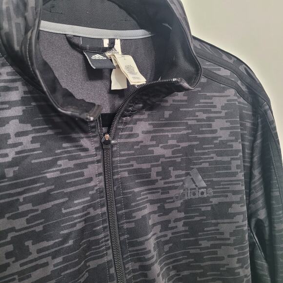 Adidas Men’s Medium Black Track Jacket Essentials Tricot Full Zip EUC - Picture 5 of 7